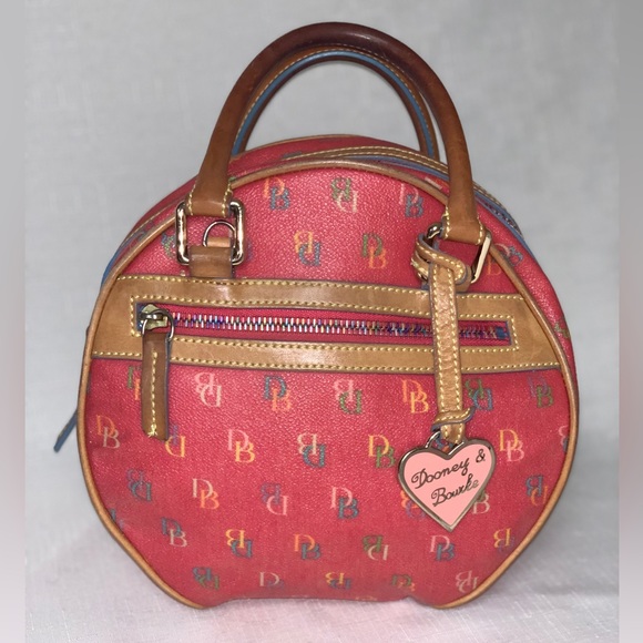 DOONEY & BOURKE Vintage D && B Handbag Wallet Set Pink Canteen Bag Rainbow Logo - Picture 5 of 17